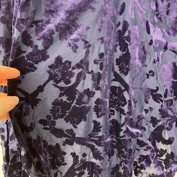 Free People Blue Deep Sea Combo Magic Hour Velvet Burnout Bodysuit NWT Medium - Picture 4 of 11